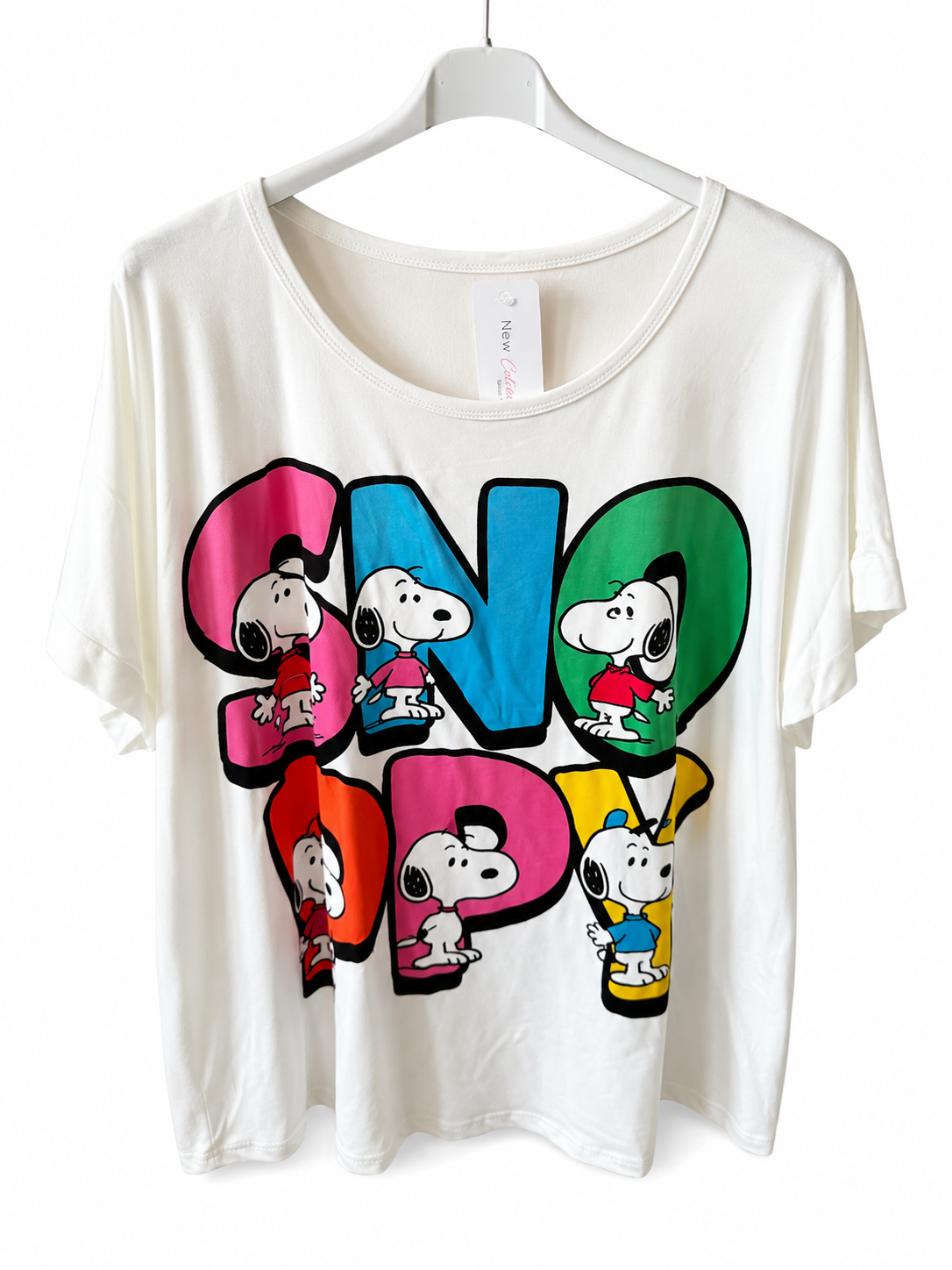 Camiseta Curvy Oversize con Estampado Frontal