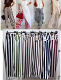 Pantalón Balloon Rayas Mujer – Pantalón Fluido