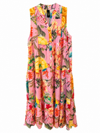 Vestido Largo Tropical Flamingo