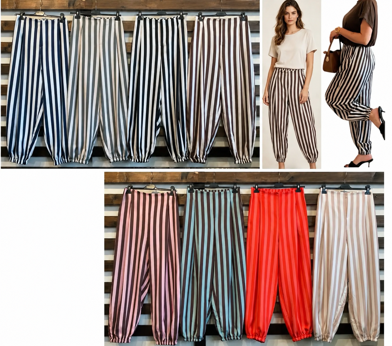 Pantalón Rayas Verticales Fluido