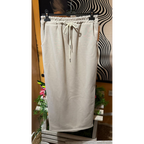 Falda Midi Urban Soft | Cintura Elástica y Cordón | Amarilla, Celeste, Negra y Beige