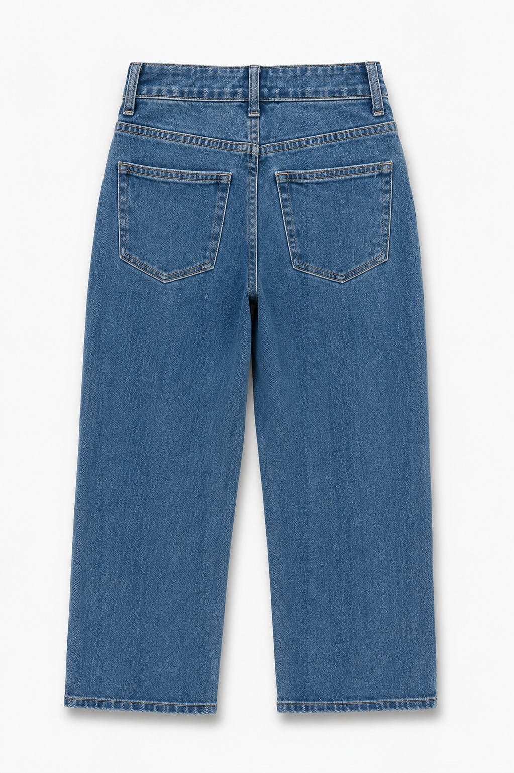 Jeans Wide Leg Bordado Azul | Pantalón Vaquero Recto Mujer Tendencia