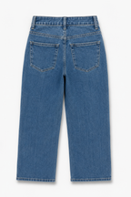 Jeans Wide Leg Bordado Azul | Pantalón Vaquero Recto Mujer Tendencia