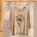 Blusa Curvy Flor Viscosa