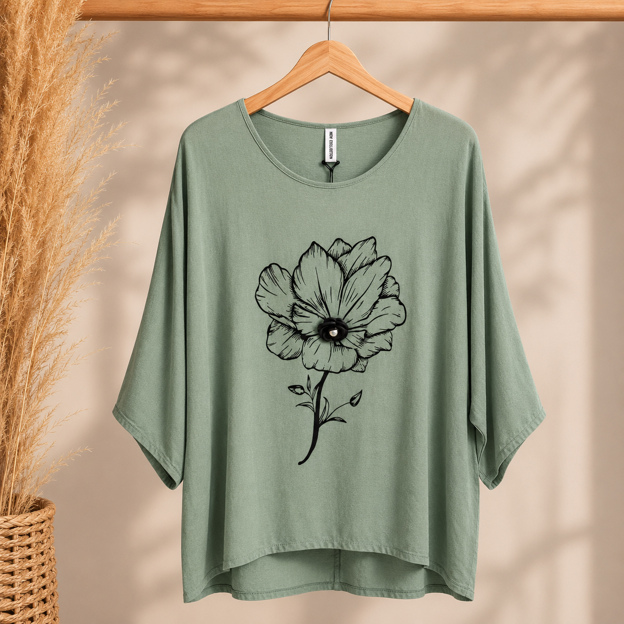 Blusa Curvy Flor Viscosa