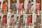 Conjunto Positano de Camiseta y Short Rayado