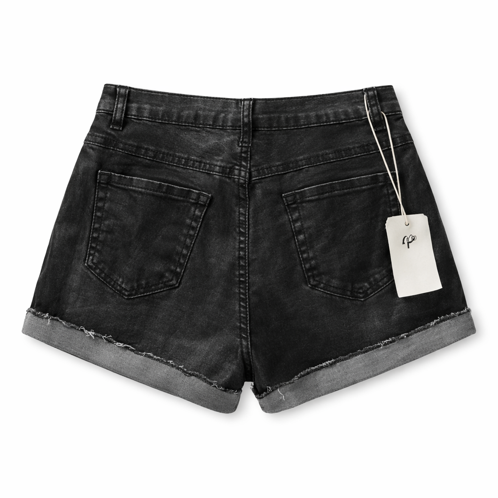 Short Vaquero Negro Mujer