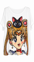 Camiseta Curvy Oversize con Estampado Frontal