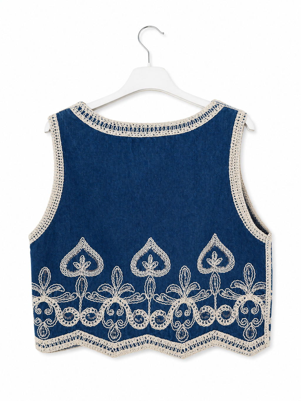 Chaleco Denim Boho Corazón