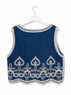 Chaleco Denim Boho Corazón