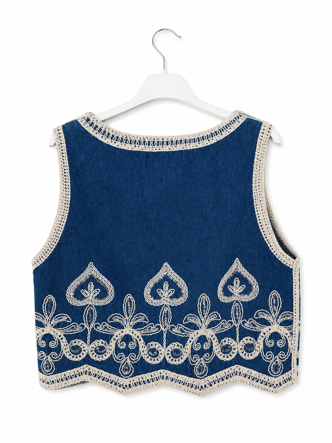 Chaleco Denim Boho Corazón