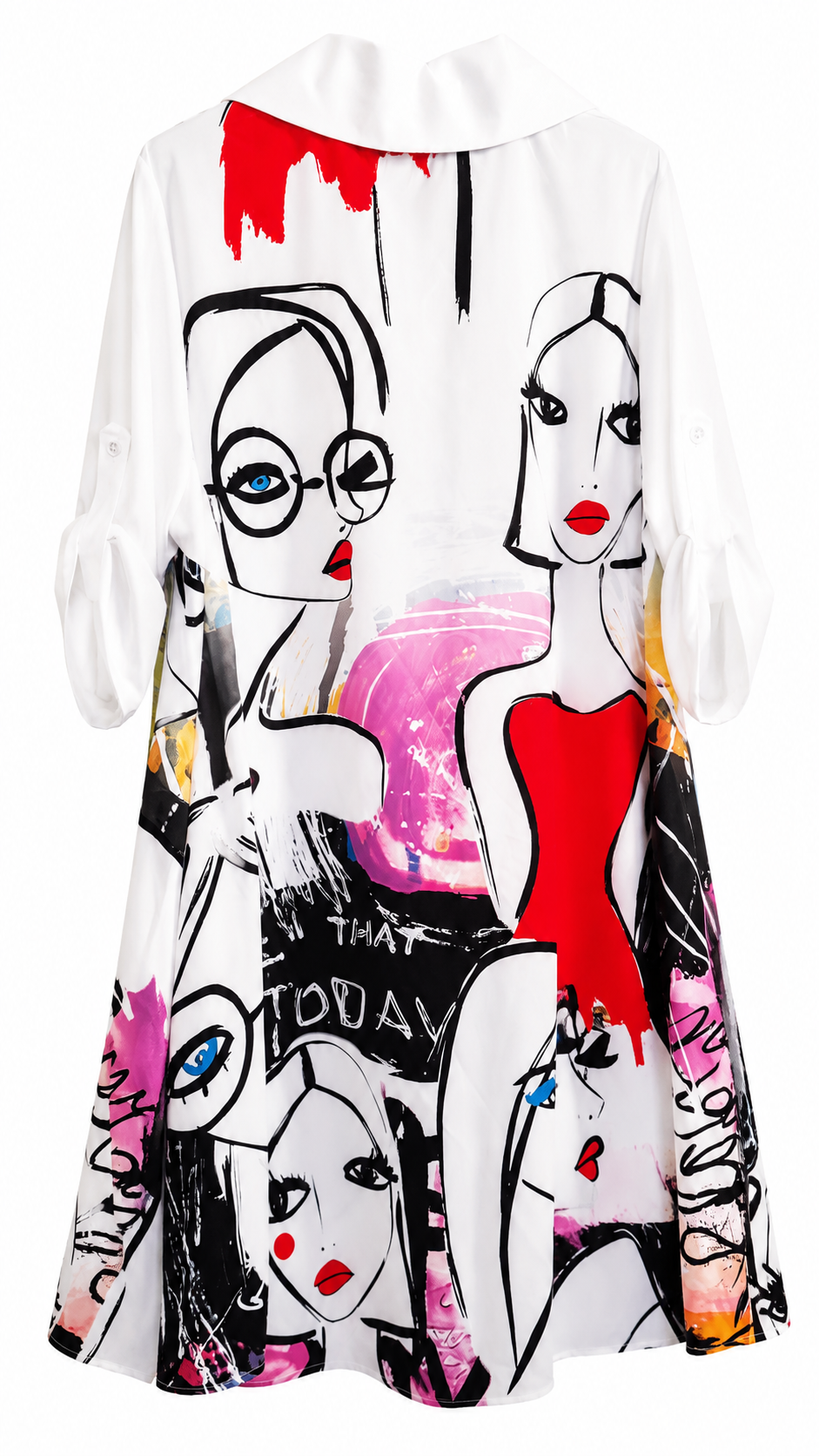 Vestido Camisero Pop Art Mujer