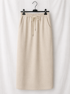 Falda Midi Urban Soft | Cintura Elástica y Cordón | Amarilla, Celeste, Negra y Beige