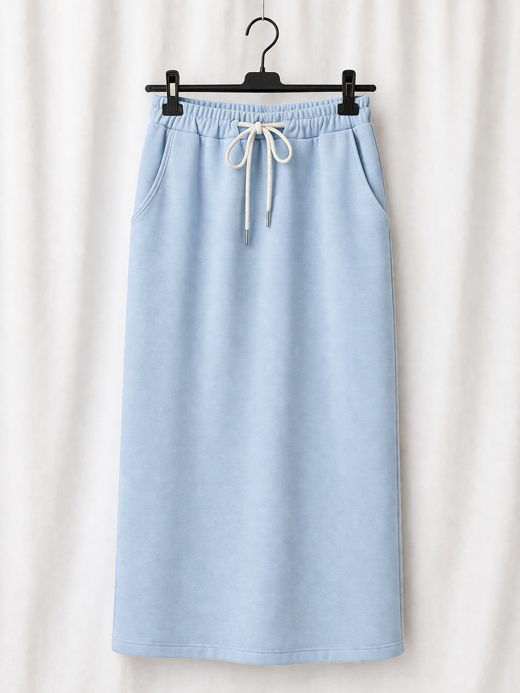 Falda Midi Urban Soft | Cintura Elástica y Cordón | Amarilla, Celeste, Negra y Beige