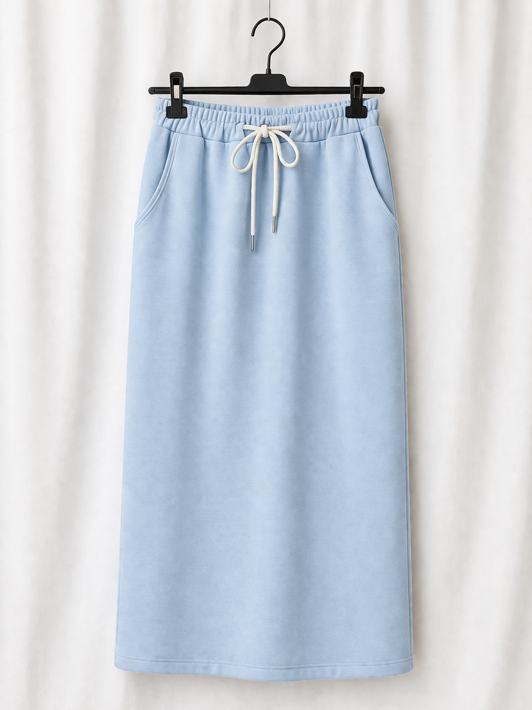 Falda Midi Urban Soft | Cintura Elástica y Cordón | Amarilla, Celeste, Negra y Beige