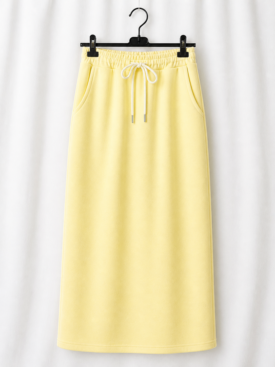 Falda Midi Urban Soft | Cintura Elástica y Cordón | Amarilla, Celeste, Negra y Beige
