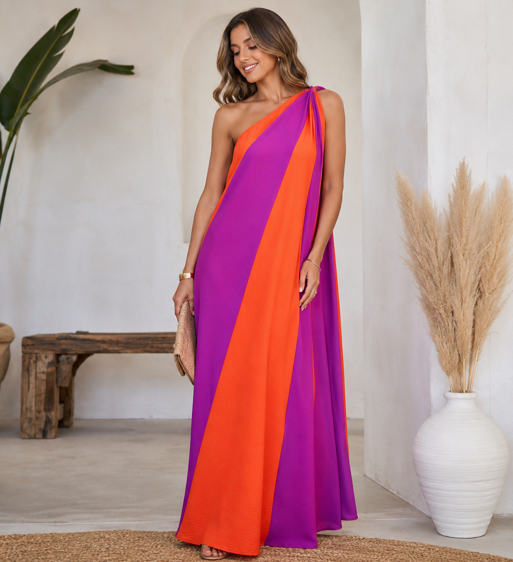 Vestido Largo Asimétrico Sunset Capri