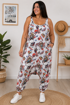 Mono Oversize de Licra Fría Estampado