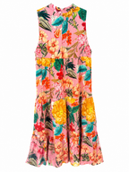 Vestido Largo Tropical Flamingo