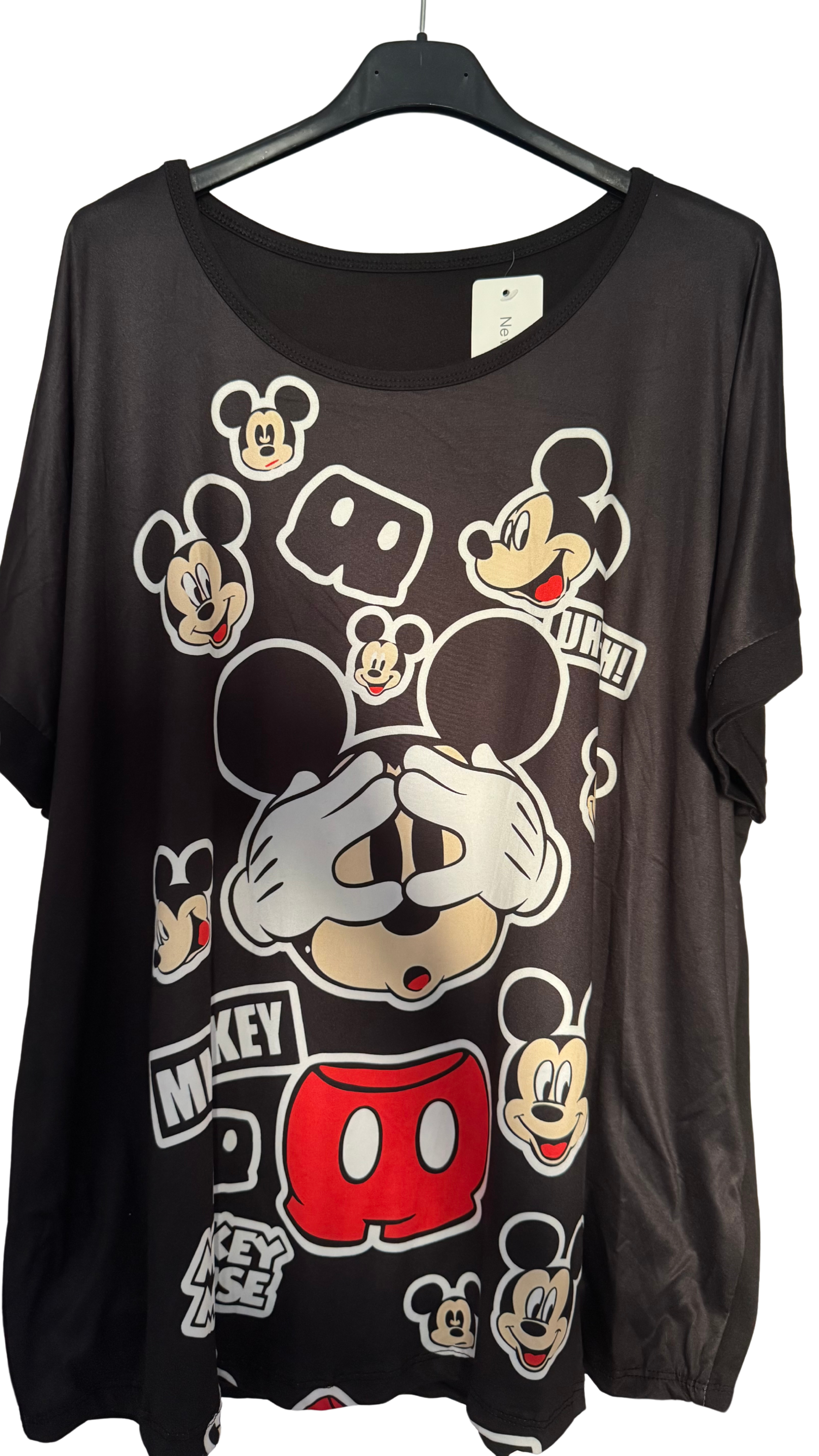 Camiseta Curvy Oversize con Estampado Frontal