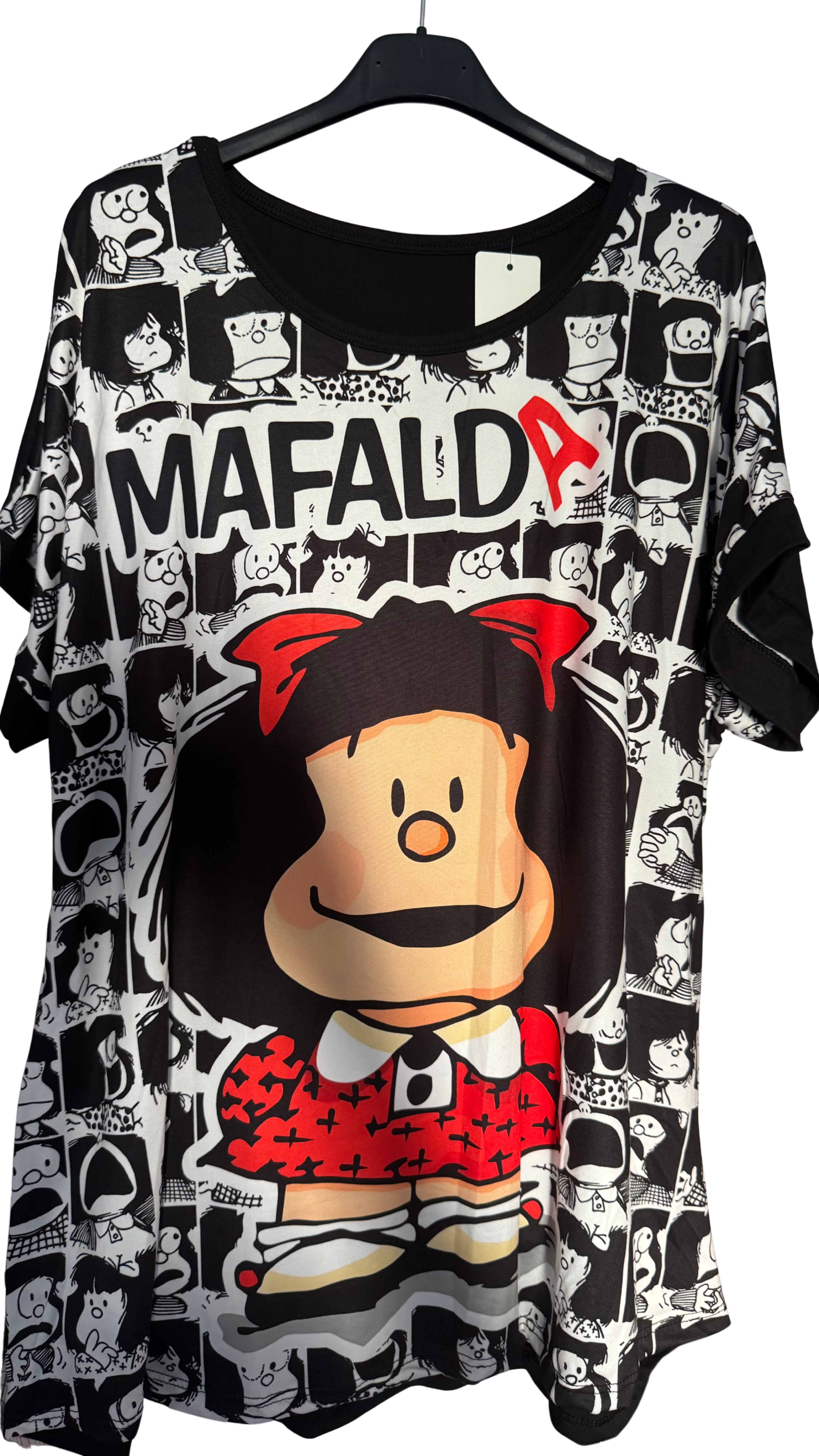 Camiseta Curvy Oversize con Estampado Frontal