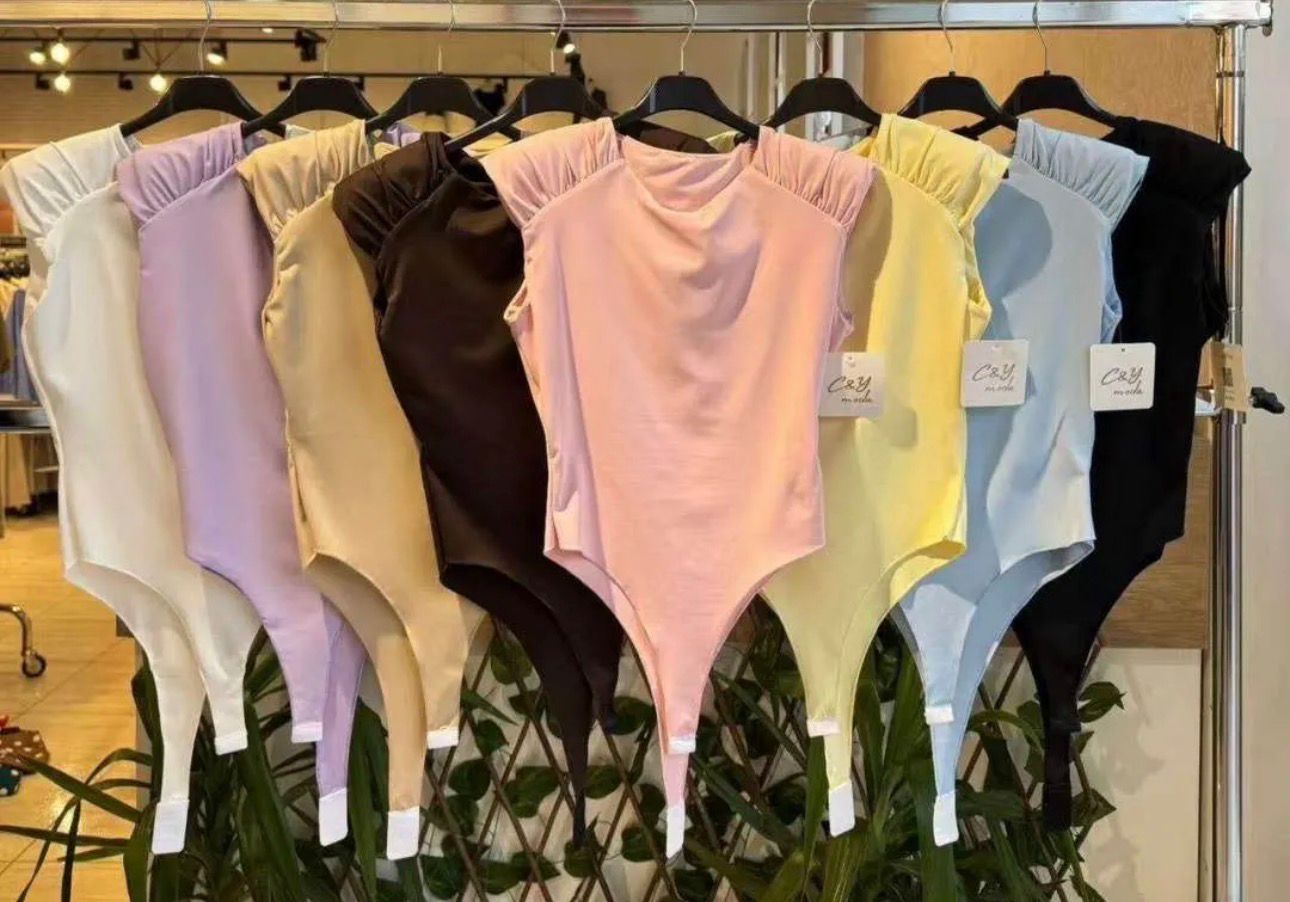 Body Básico de Hombreras Fruncidas