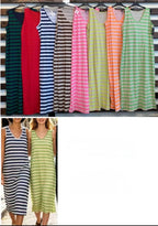 Vestido Amalfi | Vestido largo de rayas sin mangas