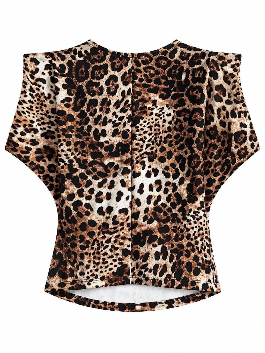 Camiseta Animal Print con Escote Drapeado