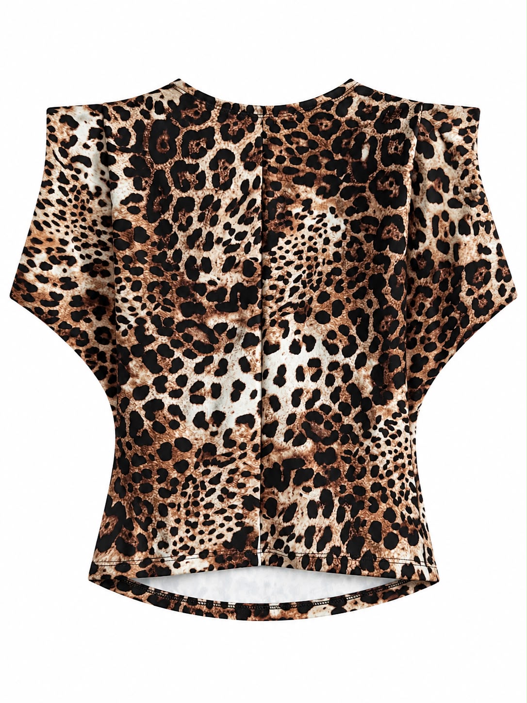 Camiseta Animal Print con Escote Drapeado