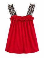 Top Animal Print con Tirantes Fruncidos