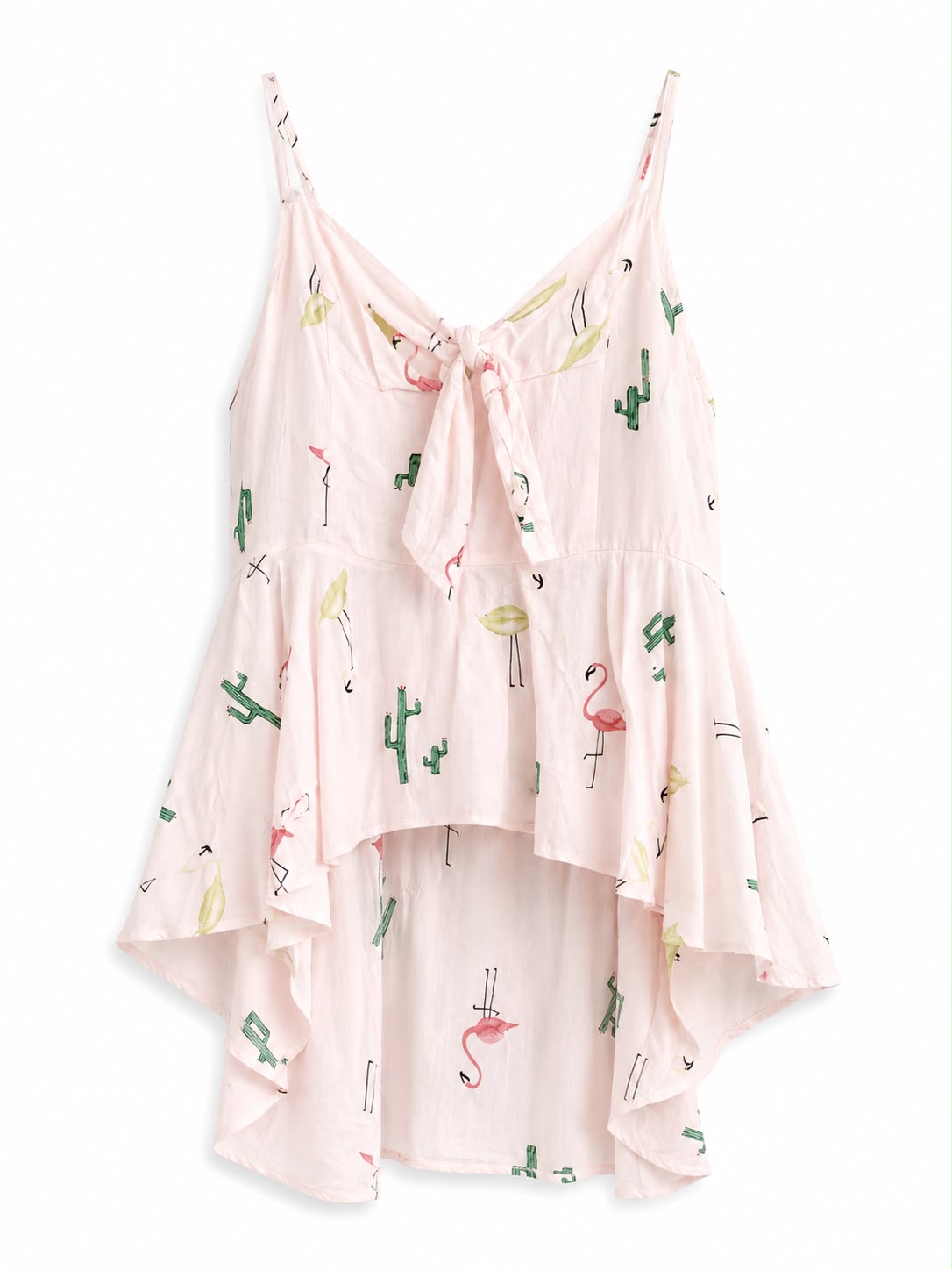 Blusa Flamingo – Estampado Cactus y Flamencos