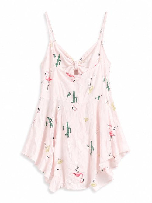 Blusa Flamingo – Estampado Cactus y Flamencos