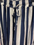 Pantalón Fluido de Rayas Verticales Pierna Ancha