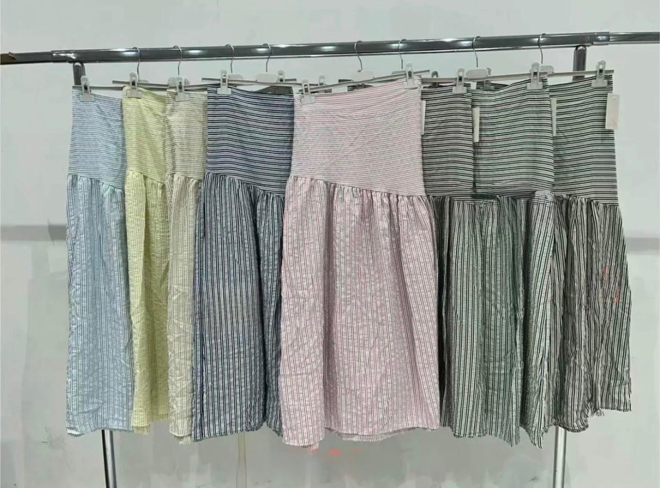 Falda Menorca | Falda larga de rayas con cintura elástica